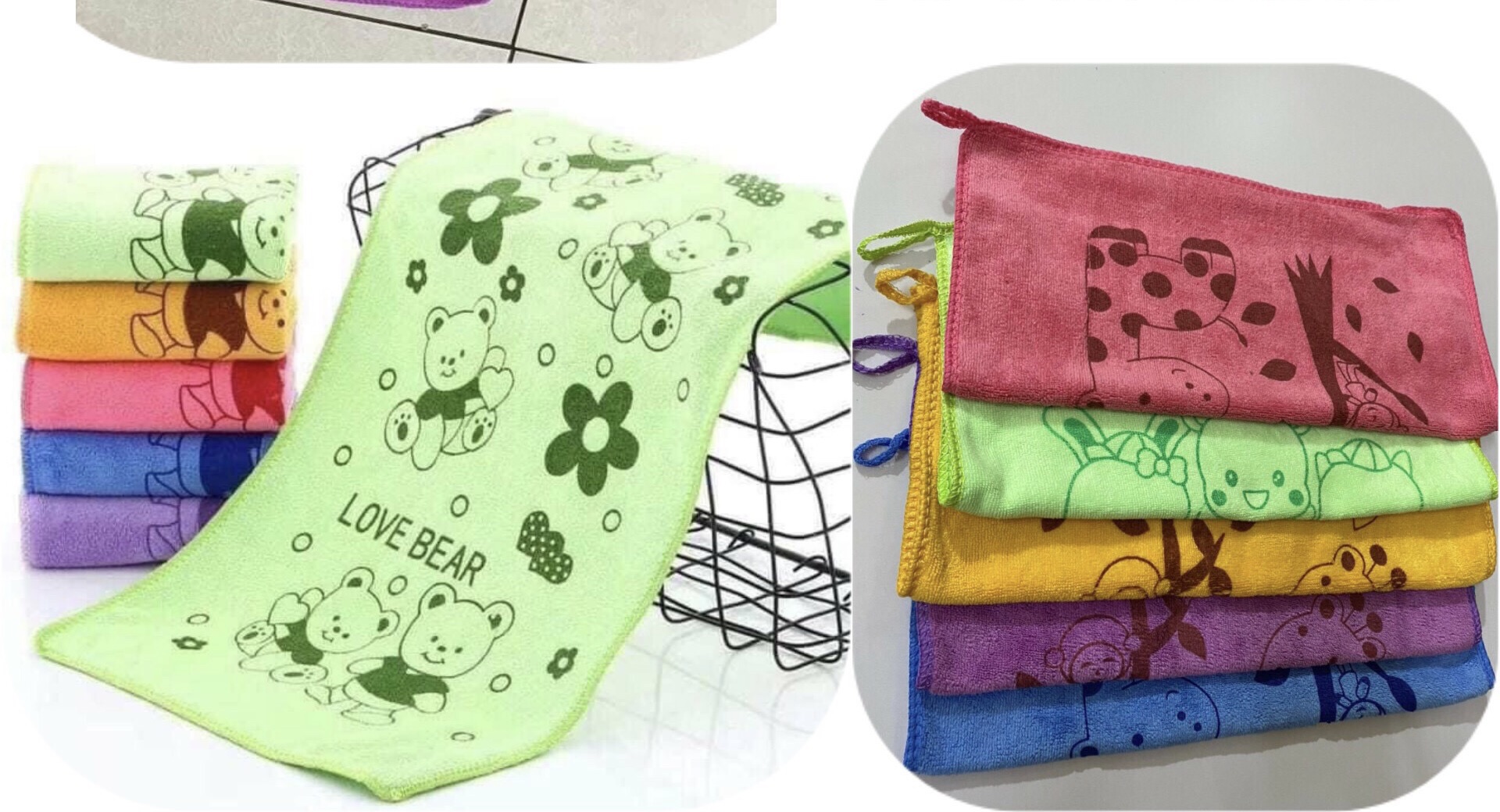 KHĂN ĐA NĂNG IN HÌNH ĐÁNG YÊU, KHĂN CHUYÊN DÙNG CHO SPA, ĐA KÍCH CỠ