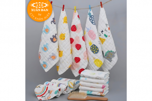 Khăn sữa xô nhăn 6 lớp - 30x30cm