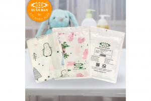 Khăn tắm bé sợi tre 2 lớp - 90x90cm